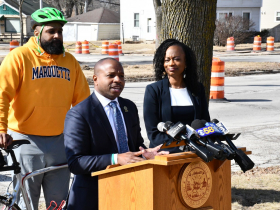 Mayor Cavalier Johnson at 2025 Traffic Calming Press Conference