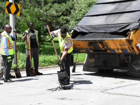 Mayor Cavalier Johnson Fills A Pothole