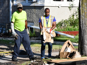 Mayor Cavalier Johnson Cleans Up Debris With DPW