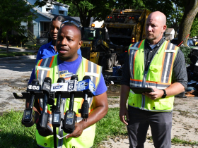 Mayor Cavalier Johnson Speaks at Flood Debris Press Conference