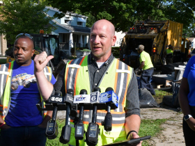 DPW Commissioner Jerrel Kruschke Speaks at Flood Debris Press Conference