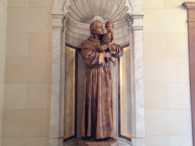 Statue inside the Basilica.