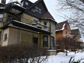 Rear of houses on 1700 block of N. Farwell Ave.