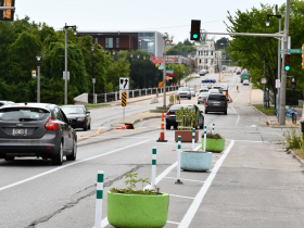 Protected Bike Lanes On E. North Ave.
