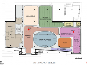 Conceptual Floor Plan for The Standard at East Library.