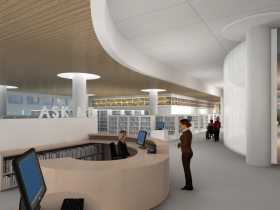 Conceptual Interior Rendering of the East Library.