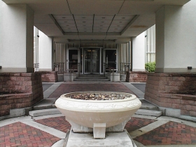 The entrance to Prospect Towers.