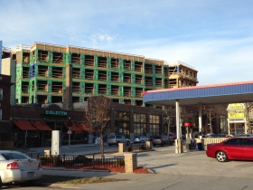 Across the street from where construction of Prospect Mall Apartments is nearing completion.