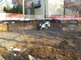 1530 N. Jackson St. site grading, masonry and foundation work.  Photo taken March 6th, 2013 courtesy of Elan Peltz.