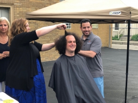 Kayleigh Kwasny Cuts Jonathan Brostoff's Hair