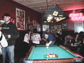 The pool table.