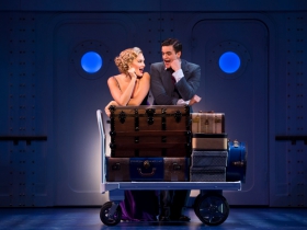 Emma Stratton as Reno Sweeney and Brian Krinsky as Billy Crocker in the National Tour of ANYTHING GOES.