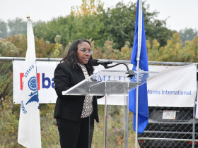 Alderwoman Larresa Taylor at VCP Milwaukee Groundbreaking