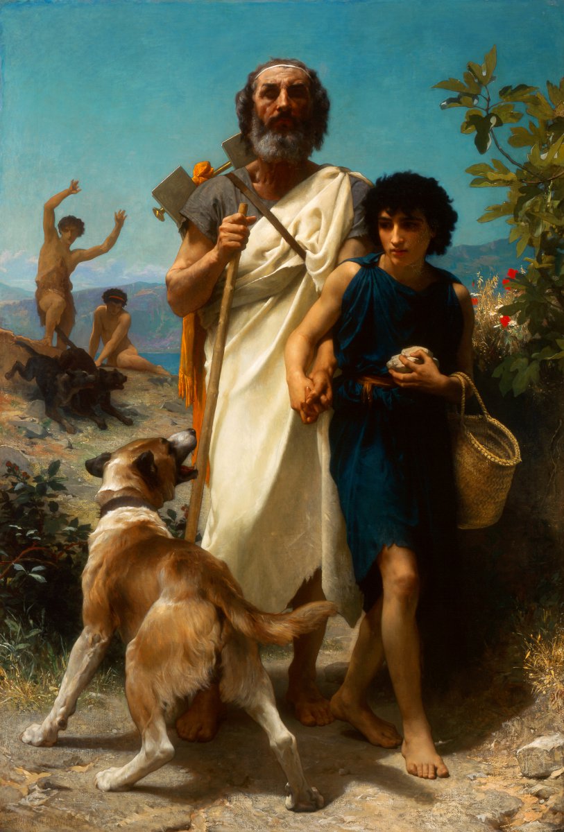 Homer and His Guide by William-Adolphe Bouguereau
