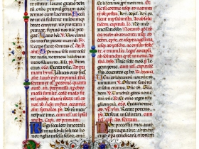 Italian, Leaf from a Breviary, 15th century. Ink, tempera, and gold leaf on parchment. Gift of Dr. and Mrs. John Pick, Collection of the Haggerty Museum of Art, Marquette University 72.17  