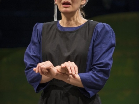 Deborah Staples in Milwaukee Repertory Theater’s 2014/15 Stiemke Studio production of The Amish Project.