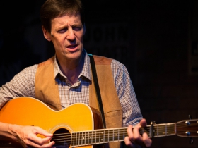 Milwaukee Repertory Theater presents the world premiere production of Back Home Again: On The Road With John Denver in the Stackner Cabaret Sept 11 to Nov 8, 2015. Pictured: David Lutken.