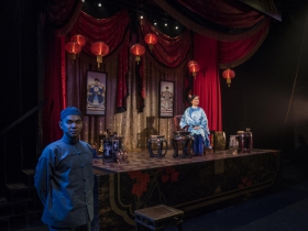 Milwaukee Repertory Theater presents The Chinese Lady  in the Stiemke Studio from February 13 – March 24, 2019 featuring Jon Norman Schneider as Atung and Lisa Helmi Johanson as Afong Moy