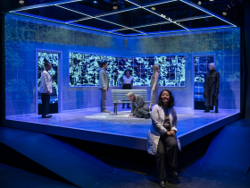 Milwaukee Repertory Theater presents McNeal in the Herro-Franke Studio Theater February 10 – March 22, 2026. Pictured Center Jessica Ko and cast