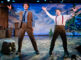 Milwaukee Repertory Theater presents The Fisherman’s Daughters in the Stackner Cabaret January 9 – March 1, 2026. Pictured L to R: Alex Campea and Chase Stoeger