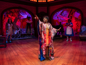 Milwaukee Repertory Theater presents Nina Simone: Four Women in the Quadracci Powerhouse, April 16 – May 12, 2024. Pictured: Alexis J Roston and compan