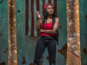 Milwaukee Repertory Theater presents Eclipsed in the Quadracci Powerhouse March 3 – March 29, 2020. Pictured: Ashleigh Awusie.