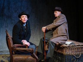 Milwaukee Repertory Theater presents The Woman in Black in the Stiemke Studio, January 21 –March 23, 2025. Pictured: Mark Hawkins and Ben Porter