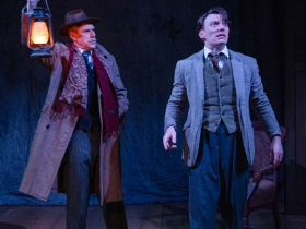 Milwaukee Repertory Theater presents The Woman in Black in the Stiemke Studio, January 21 –March 23, 2025. Pictured: Ben Porter and Mark Hawkins