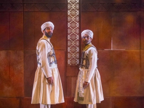 Milwaukee Repertory Theater presents Guards at the Taj  in the Stiemke Studio September 26 – November 4, 2018. Left to Right: Yousof Sultani and Owa’Aìs Azeem