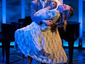 Milwaukee Repertory Theater presents The Last Five Years in the Stackner Cabaret, March 21 – May 18, 2025. Pictured Asher Muldoon and Grace Bobber