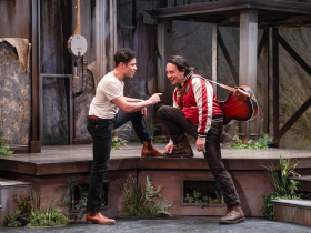 Milwaukee Repertory Theater presents Romeo and Juliet at the Wilson Theater in Vogel Hall at Marcus Performing Arts Center, February 25 – March 30, 2025. Pictured: Kenneth Hamilton and Matthew C. Yee