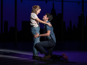 Milwaukee Repertory Theater presents Prelude to a Kiss a Musical at the Sharon Lynne Wilson Center for The Arts, September 10 – October 19, 2024. Pictured: Caitlin Houlahan and Chris McCarrell