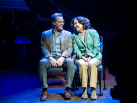 Milwaukee Repertory Theater presents Come From Away in the Ellen & Joe Checota Powerhouse November 4 – December 14, 2025. Pictured Steven Koehler and Karen Ziemba