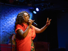 Milwaukee Repertory Theater presents Women of Rock in the Stackner Cabaret, September 6 – November 3, 2024. Pictured: Bridget Barkan and Paris Bennett