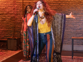 Milwaukee Repertory Theater presents Women of Rock in the Stackner Cabaret, September 6 – November 3, 2024. Pictured: Paris Bennett and Bridget Barkan