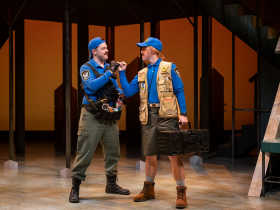 Milwaukee Repertory Theater presents Much Ado About Nothing in the Quadracci Powerhouse January 10 – February 12, 2023. Pictured: Will Mobley and Michael Doherty