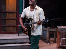 Milwaukee Repertory Theater presents August Wilson’s Seven Guitars in the Quadracci Powerhouse March 7 – April 2, 2023. Pictured: Dimonte Henning