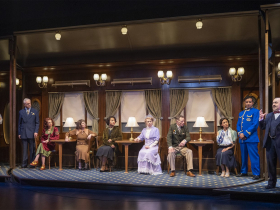 Milwaukee Repertory Theater presents Murder on the Orient Express in the Quadracci Powerhouse June 1 – July 1, 2022. Pictured: The cast of Murder on the Orient Express