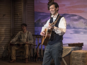 Milwaukee Repertory Theater presents Mark Twain’s River of Song in the Stacker Cabaret from January 18 – March 17, 2019.  L to R: Spiff Weigand, David Lutken