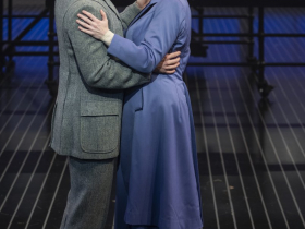 Milwaukee Repertory Theater presents Titanic The Musical in the Quadracci Powerhouse April 6 – May 14, 2022. Pictured L-R: Tim Quartier and Kelley Faulkner