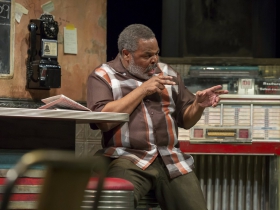 Memphis (Raymond Anthony Thomas) in Milwaukee Repertory Theater’s production of August Wilson’s Two Trains Running April 16 – May 12, 2019