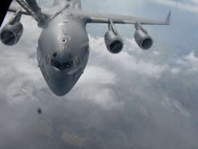 C-17 Being Refueled By KC-135