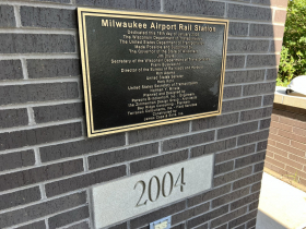 Dedication Plaque at Milwaukee Airport Rail Station