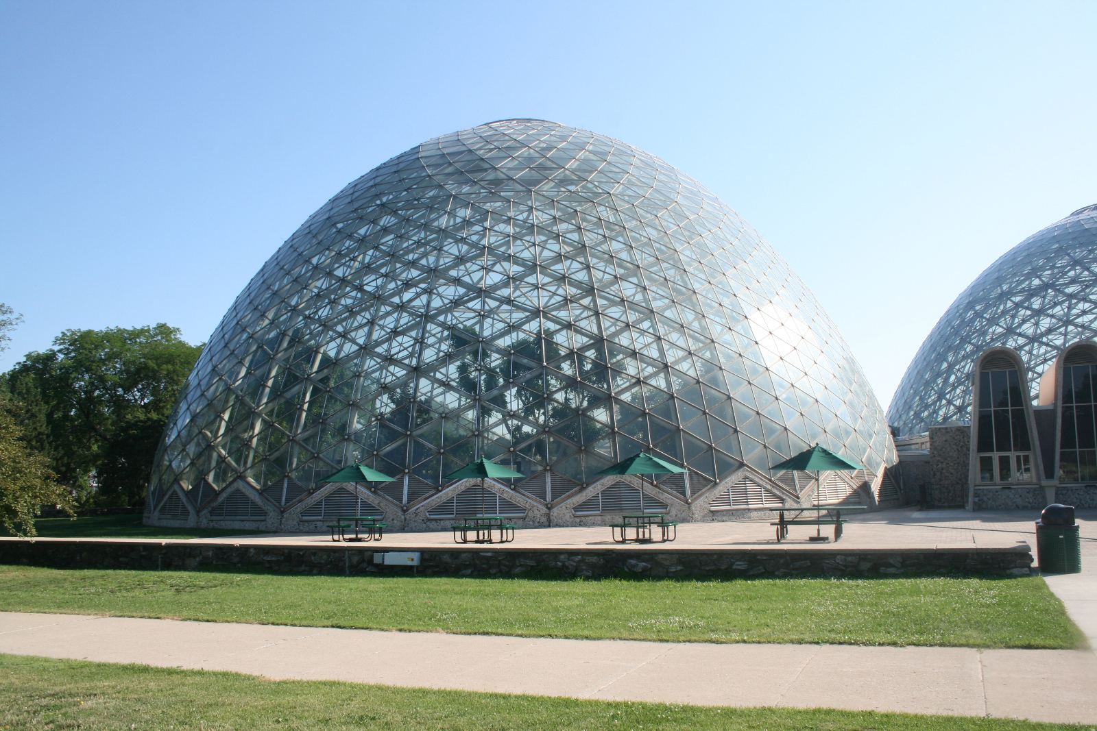 Mitchell Park Horticultural Conservatory, The Domes, are just across a bridge from Three Bridges Park. 