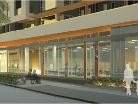 The Standard at East Library - Rendering Entrance.