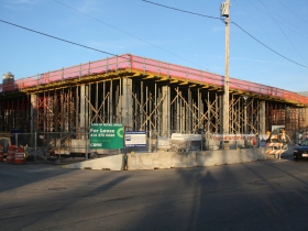 Construction of The Standard at East Library.