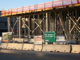 Construction of The Standard at East Library.