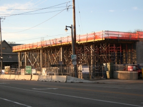 Construction of The Standard at East Library.
