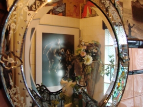 Mirror in women's room upstairs.