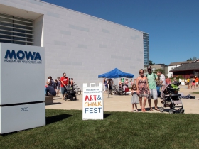 The Gordon family enjoyed the activities and fun at the Art & Chalk Fest located at the Museum Of Wisconsin Art in West Bend, WI
